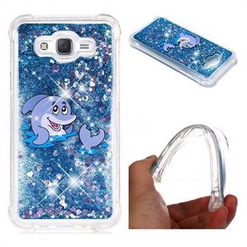 Happy Dolphin Dynamic Liquid Glitter Sand Quicksand Star TPU Case for Samsung Galaxy J7 2015 J700