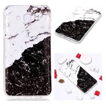 Black and White Soft TPU Marble Pattern Phone Case for Samsung Galaxy J7 2015 J700