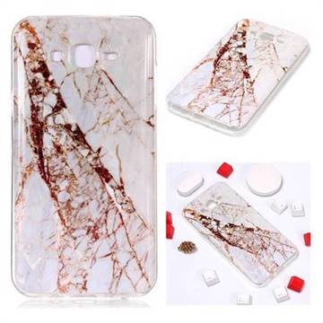 White Crushed Soft TPU Marble Pattern Phone Case for Samsung Galaxy J7 2015 J700