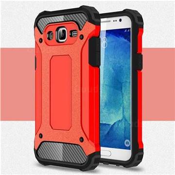 King Kong Armor Premium Shockproof Dual Layer Rugged Hard Cover for Samsung Galaxy J7 2015 J700 - Big Red