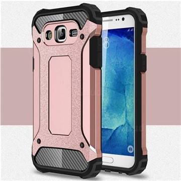 King Kong Armor Premium Shockproof Dual Layer Rugged Hard Cover for Samsung Galaxy J7 2015 J700 - Rose Gold
