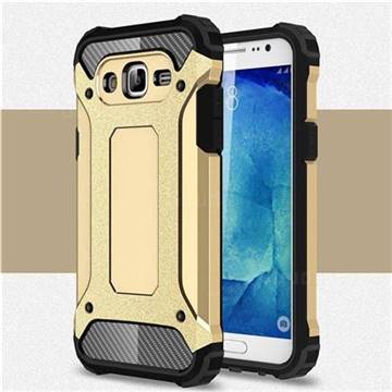 King Kong Armor Premium Shockproof Dual Layer Rugged Hard Cover for Samsung Galaxy J7 2015 J700 - Champagne Gold