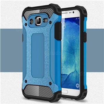 King Kong Armor Premium Shockproof Dual Layer Rugged Hard Cover for Samsung Galaxy J7 2015 J700 - Sky Blue