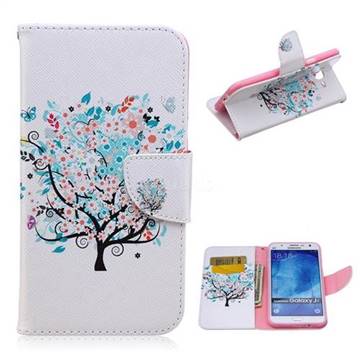 Colorful Tree Leather Wallet Case for Samsung Galaxy J7 J700F J700H J700M