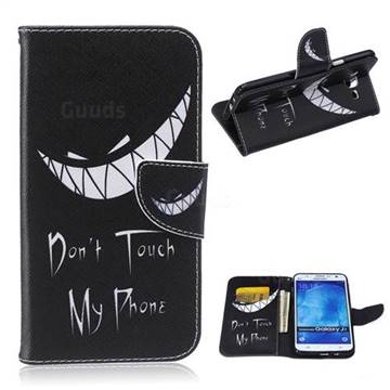 Crooked Grin Leather Wallet Case for Samsung Galaxy J7 J700F J700H J700M