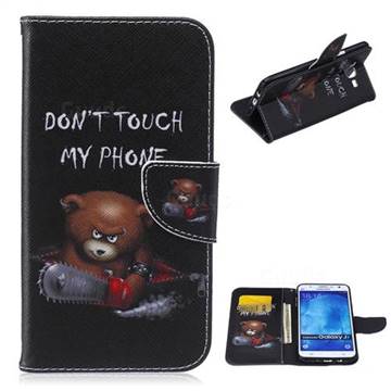 Chainsaw Bear Leather Wallet Case for Samsung Galaxy J7 J700F J700H J700M