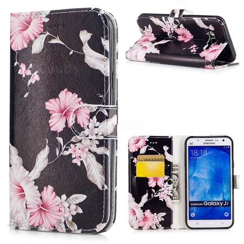 Azalea Flower PU Leather Wallet Case for Samsung Galaxy J7 2015 J700