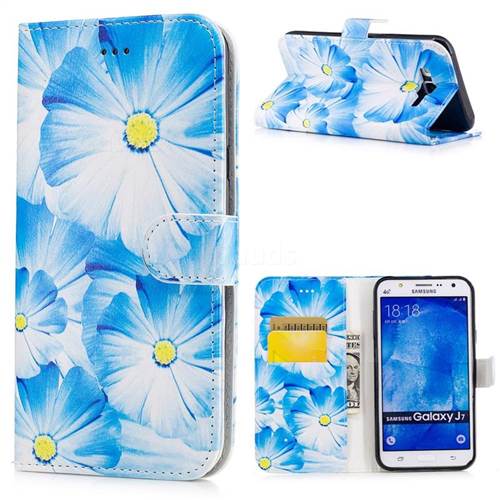 Orchid Flower PU Leather Wallet Case for Samsung Galaxy J7 2015 J700