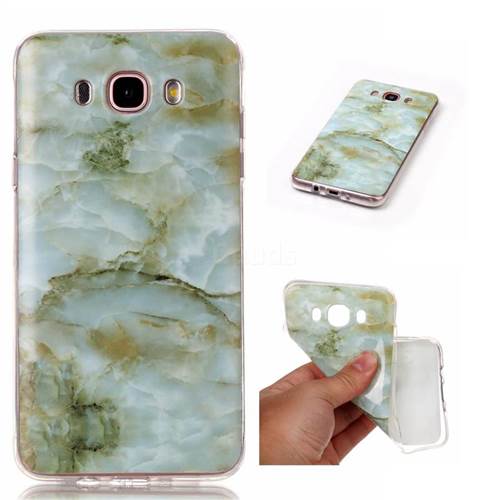 Jade Green Soft TPU Marble Pattern Case for Samsung Galaxy J7 2016 J710