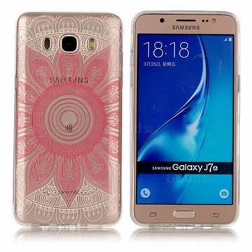 Pink Mandala Super Clear Soft TPU Back Cover for Samsung Galaxy J7 2016 J710