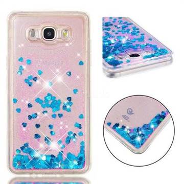 Dynamic Liquid Glitter Quicksand Sequins TPU Phone Case for Samsung Galaxy J7 2016 J710 - Blue
