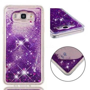 Dynamic Liquid Glitter Quicksand Sequins TPU Phone Case for Samsung Galaxy J7 2016 J710 - Purple
