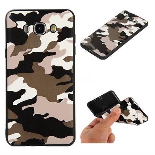 Camouflage Soft TPU Back Cover for Samsung Galaxy J7 2016 J710 - Black White