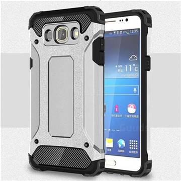 King Kong Armor Premium Shockproof Dual Layer Rugged Hard Cover for Samsung Galaxy J7 2016 J710 - Technology Silver