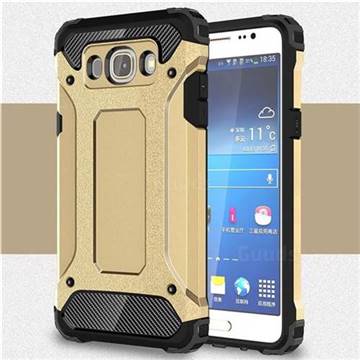 King Kong Armor Premium Shockproof Dual Layer Rugged Hard Cover for Samsung Galaxy J7 2016 J710 - Champagne Gold