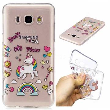 Rainbow Star Unicorn Super Clear Soft TPU Back Cover for Samsung Galaxy J7 2016 J710