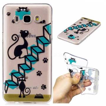 Stair Cat Super Clear Soft TPU Back Cover for Samsung Galaxy J7 2016 J710