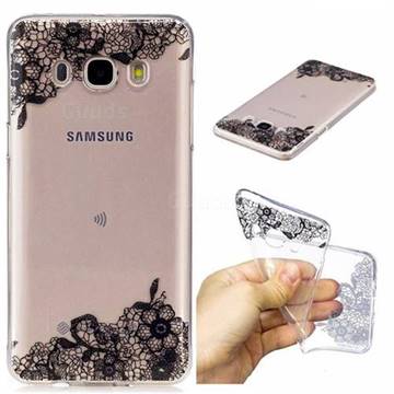 Lace Flower Super Clear Soft TPU Back Cover for Samsung Galaxy J7 2016 J710