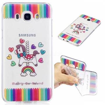 Heart Carousel Super Clear Soft TPU Back Cover for Samsung Galaxy J7 2016 J710