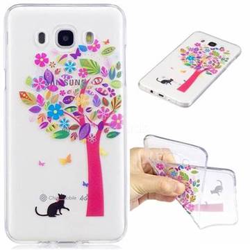 Tree cat Super Clear Soft TPU Back Cover for Samsung Galaxy J7 2016 J710