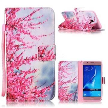 Plum Flower Leather Wallet Phone Case for Samsung Galaxy J7 2016 J710