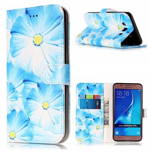Orchid Flower PU Leather Wallet Case for Samsung Galaxy J7 2016 J710