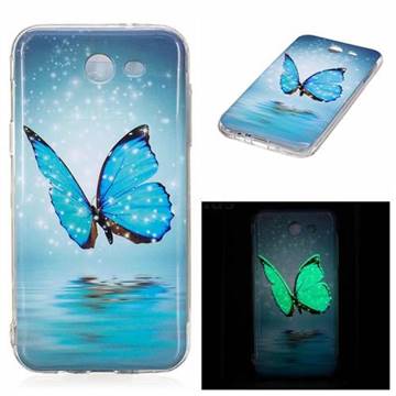 Butterfly Noctilucent Soft TPU Back Cover for Samsung Galaxy J7 2017 Halo