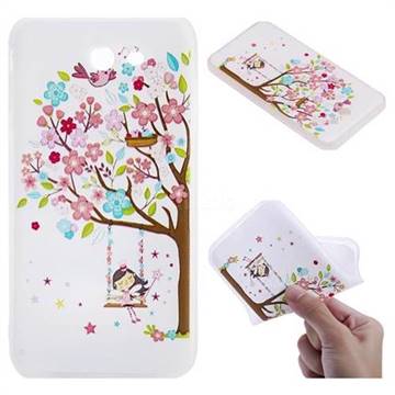 Tree and Girl 3D Relief Matte Soft TPU Back Cover for Samsung Galaxy J7 2017 Halo US Edition
