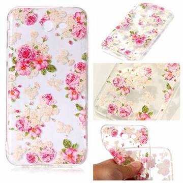 Peony Flowers Super Clear Soft TPU Back Cover for Samsung Galaxy J7 2017 Halo US Edition