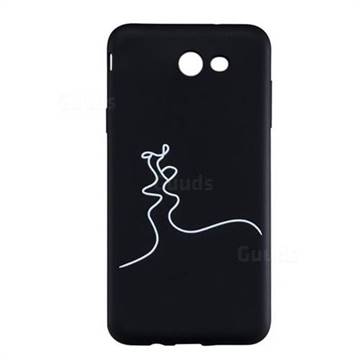 Kiss Stick Figure Matte Black TPU Phone Cover for Samsung Galaxy J7 2017 Halo US Edition