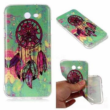 Green Wind Chime Matte Soft TPU Back Cover for Samsung Galaxy J7 2017 Halo US Edition
