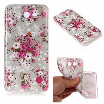 Rose Flower Matte Soft TPU Back Cover for Samsung Galaxy J7 2017 Halo US Edition