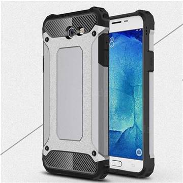 King Kong Armor Premium Shockproof Dual Layer Rugged Hard Cover for Samsung Galaxy J7 2017 Halo US Edition - Silver Grey