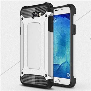 King Kong Armor Premium Shockproof Dual Layer Rugged Hard Cover for Samsung Galaxy J7 2017 Halo US Edition - Technology Silver
