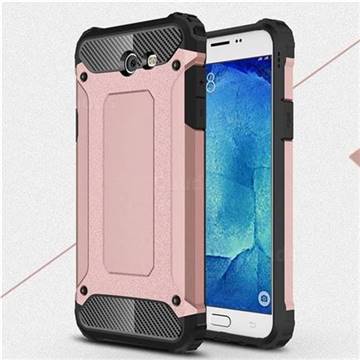 King Kong Armor Premium Shockproof Dual Layer Rugged Hard Cover for Samsung Galaxy J7 2017 Halo US Edition - Rose Gold