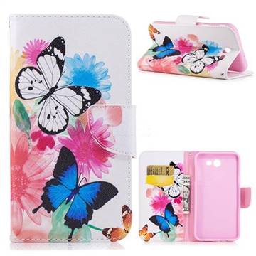 Vivid Flying Butterflies Leather Wallet Case for Samsung Galaxy J7 2017 Halo