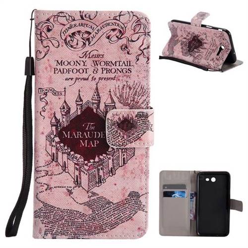 Castle The Marauders Map PU Leather Wallet Case for Samsung Galaxy J7 2017 Halo US Edition