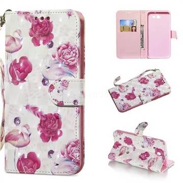 Flamingo 3D Painted Leather Wallet Phone Case for Samsung Galaxy J7 2017 Halo US Edition