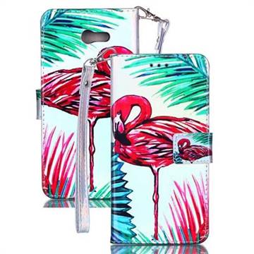 Flamingo Blue Ray Light PU Leather Wallet Case for Samsung Galaxy J7 2017 Halo US Edition