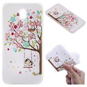 Tree and Girl 3D Relief Matte Soft TPU Back Cover for Samsung Galaxy J7 2017 J730 Eurasian