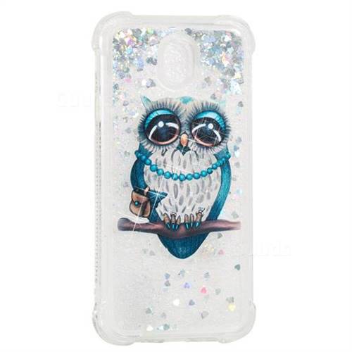 Sweet Gray Owl Dynamic Liquid Glitter Sand Quicksand Star TPU Case for Samsung Galaxy J7 2017 J730 Eurasian