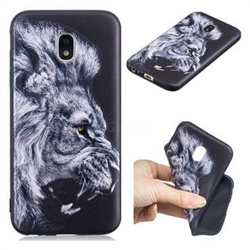 Lion 3D Embossed Relief Black TPU Cell Phone Back Cover for Samsung Galaxy J7 2017 J730 Eurasian