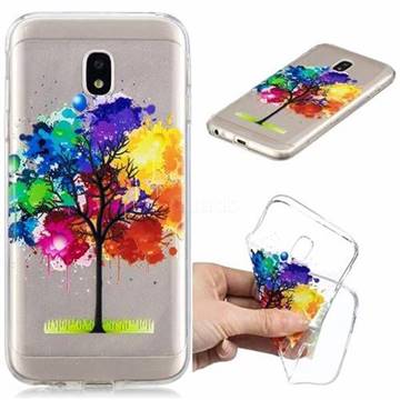 Oil Painting Tree Clear Varnish Soft Phone Back Cover for Samsung Galaxy J7 2017 J730 Eurasian