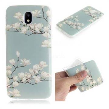 Magnolia Flower IMD Soft TPU Cell Phone Back Cover for Samsung Galaxy J7 2017 J730 Eurasian