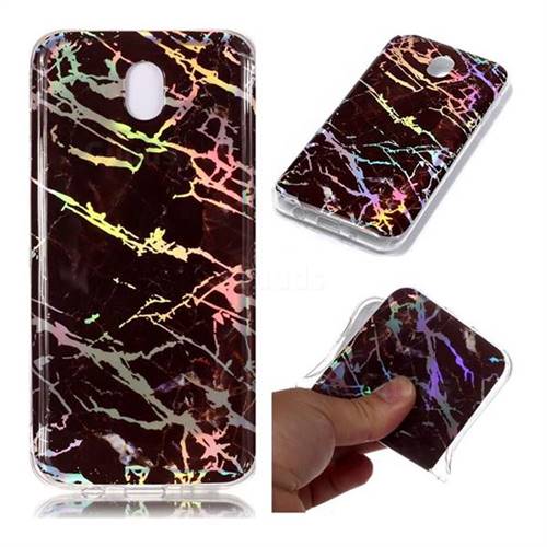 Black Brown Marble Pattern Bright Color Laser Soft TPU Case for Samsung Galaxy J7 2017 J730 Eurasian