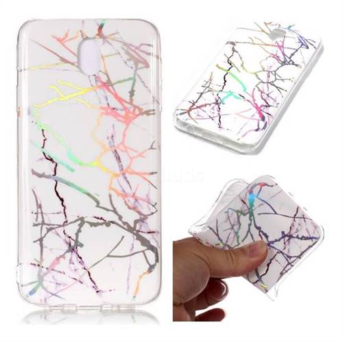 Color White Marble Pattern Bright Color Laser Soft TPU Case for Samsung Galaxy J7 2017 J730 Eurasian