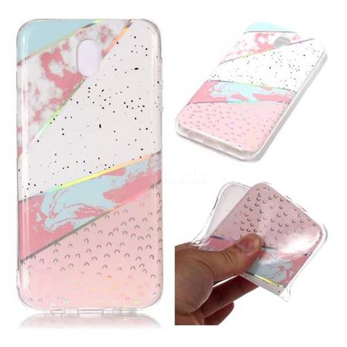 Matching Color Marble Pattern Bright Color Laser Soft TPU Case for Samsung Galaxy J7 2017 J730 Eurasian