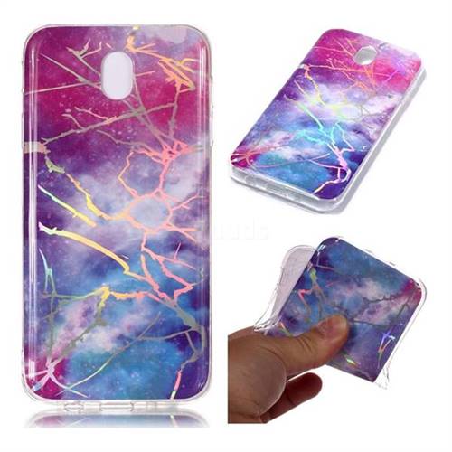 Dream Sky Marble Pattern Bright Color Laser Soft TPU Case for Samsung Galaxy J7 2017 J730 Eurasian