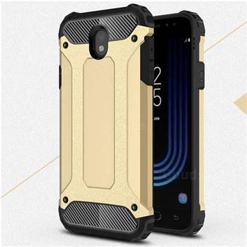 King Kong Armor Premium Shockproof Dual Layer Rugged Hard Cover for Samsung Galaxy J7 2017 J730 Eurasian - Champagne Gold