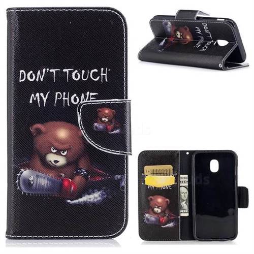Chainsaw Bear Leather Wallet Case for Samsung Galaxy J7 2017 J730